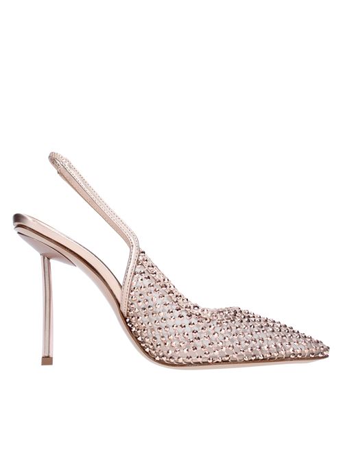 Décolleté Slingback in pelle laminata nylon e cristalli LE SILLA | CHANEL  GILDAORO ROSA